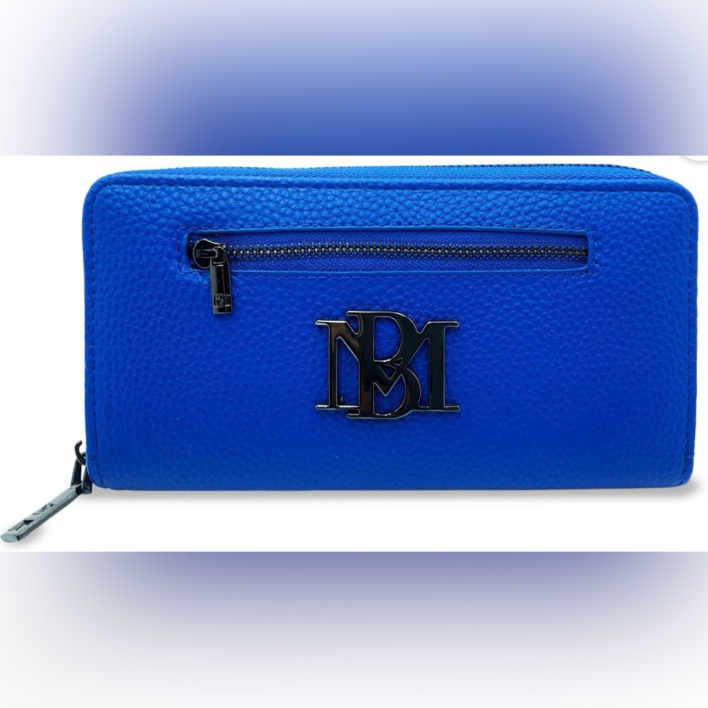 Badgley Mischka Vegan Leather Electric Blue Long Wallet—NWT